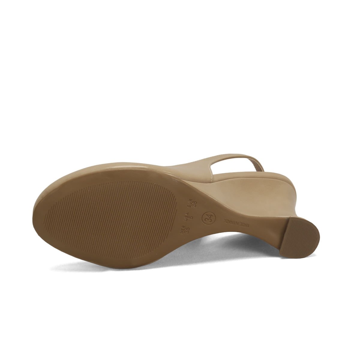 Sapato Boneca Anabelado Napa 9cm Bege 5