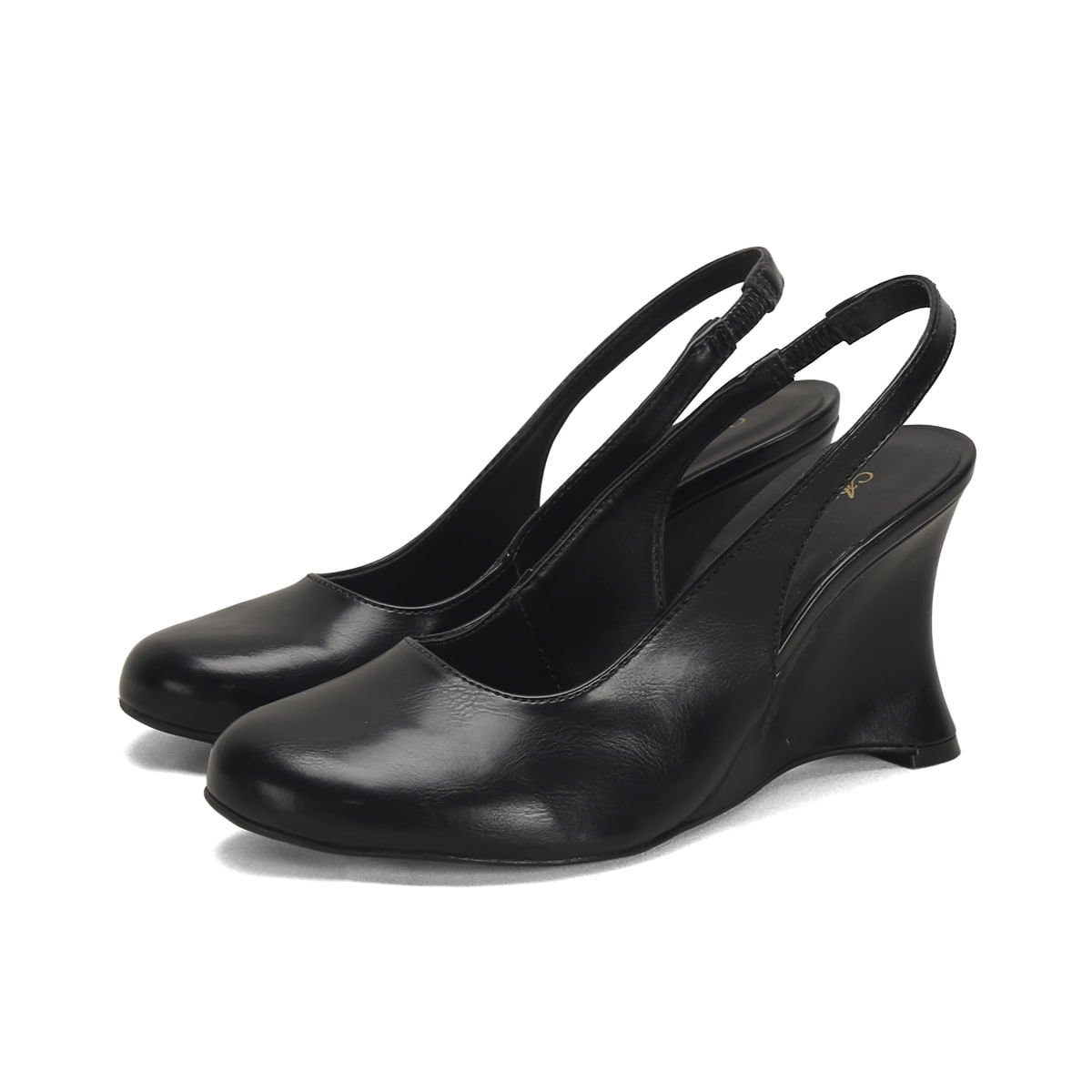 Sapato Boneca Anabelado Preto Napa 9cm Preto 2