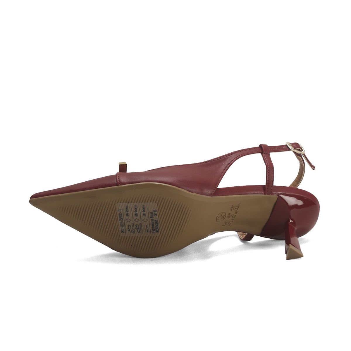 Scarpin Calce Fácil Laço Metalizado Ana Mello Napa 7cm Vinho 5