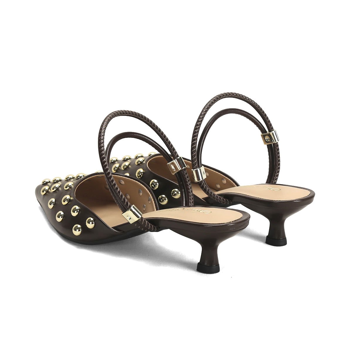 Slingback Social Feminino com Calce Fácil Ana Mello Café 3