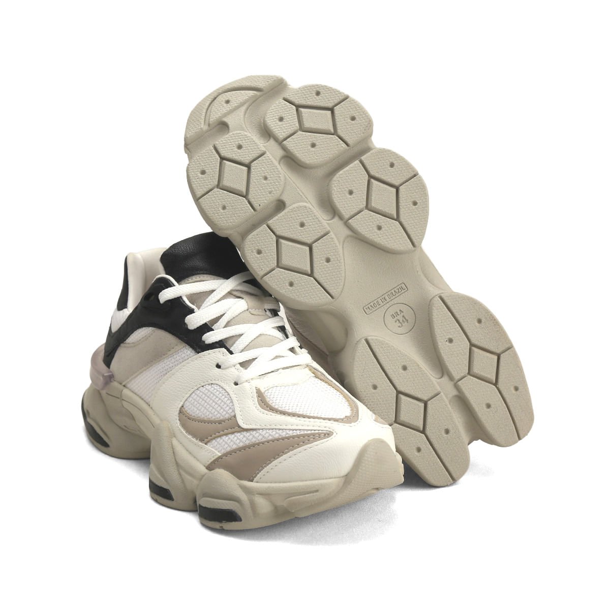 Tênis Casual Feminino com Design Bicolor Ana Mello Branco 2