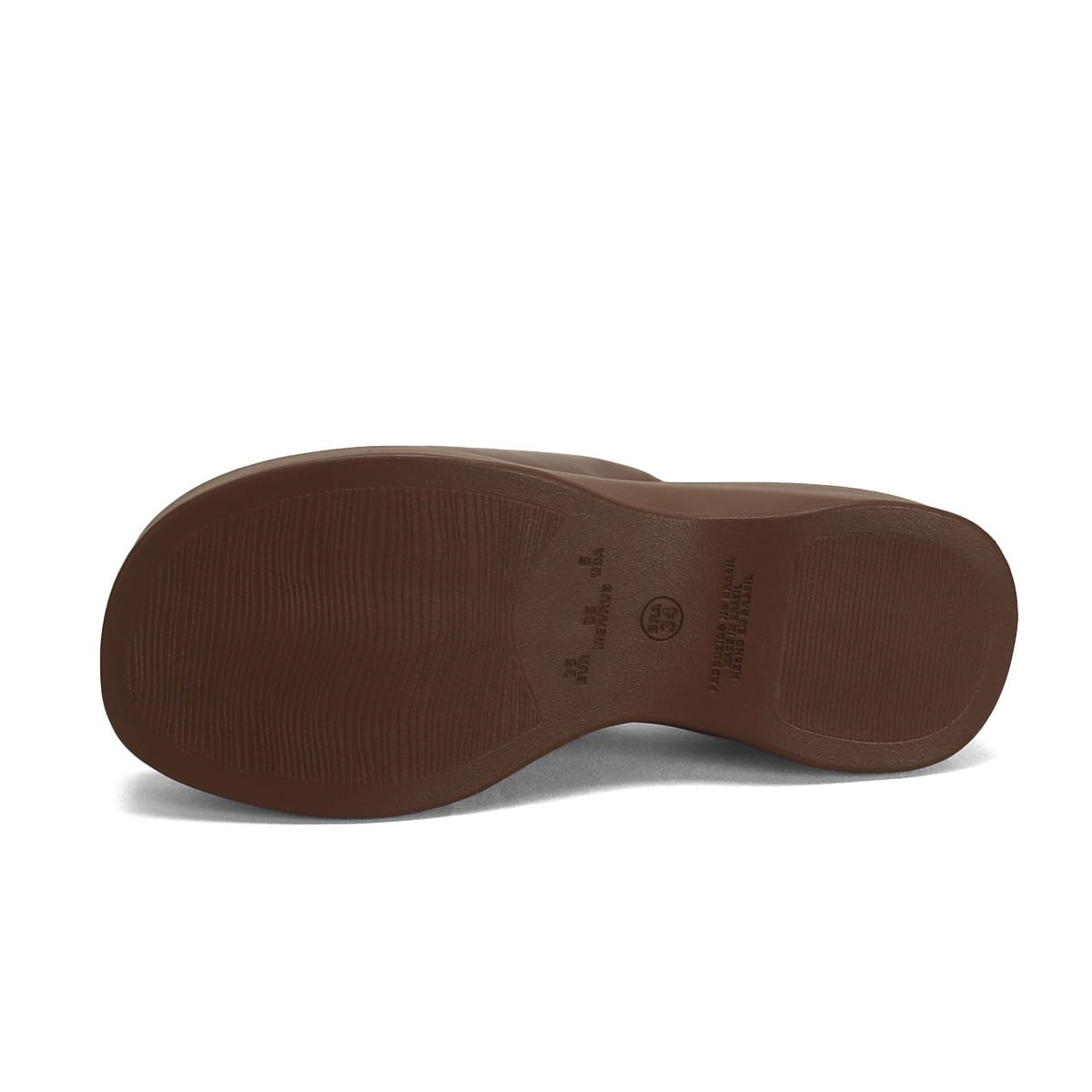 Slide Flatform Napa Café 8cm Salto Alto Confortável Marrom 5