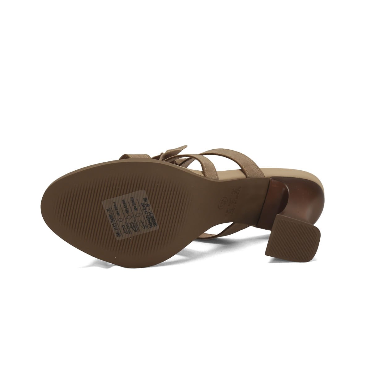 Sandália Camurça Maxi Flor Amêndoa 9cm Bege 5