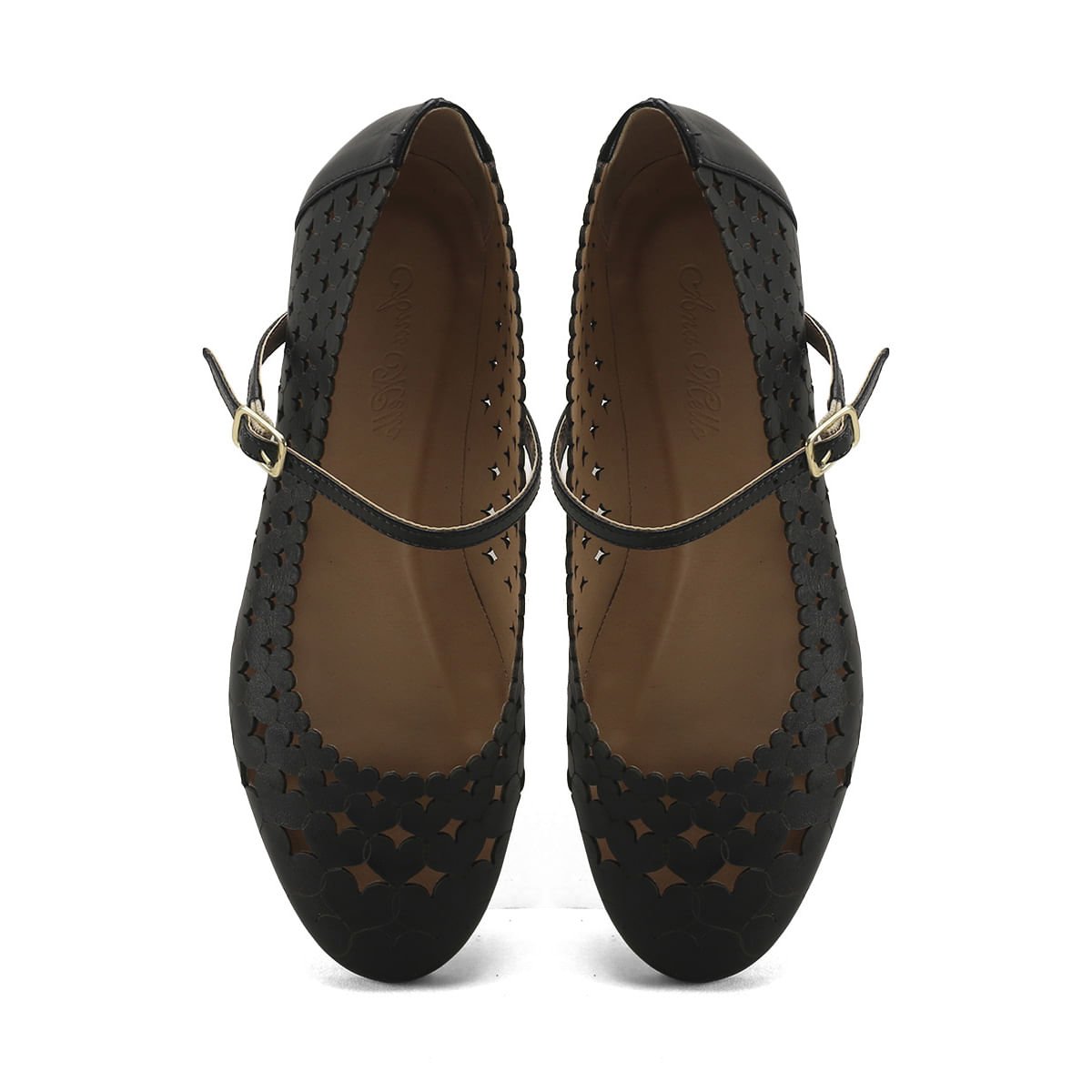 Sapatilha de Couro com Detalhes a Laser Ana Mello Preto 2