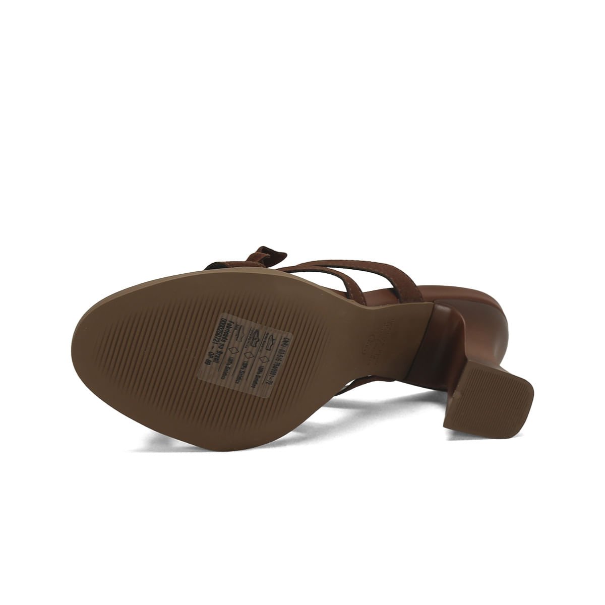Sandália Maxi Flor Camurça Café 9cm Marrom 5