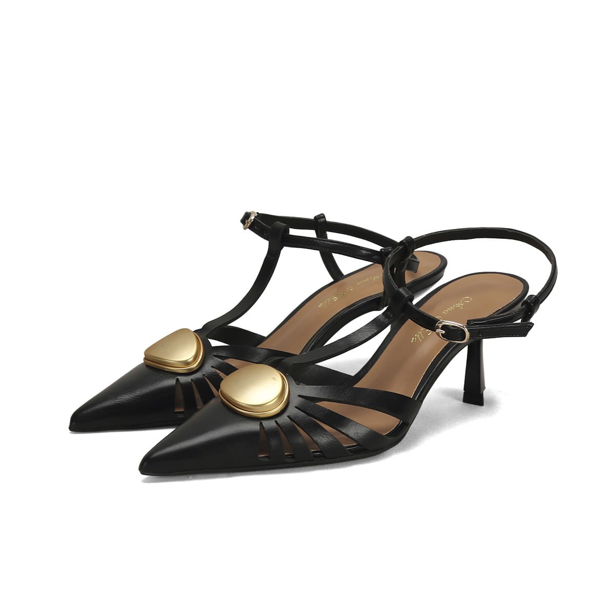 Scarpin Napa Preto Fosco Salto 8cm Preto 2