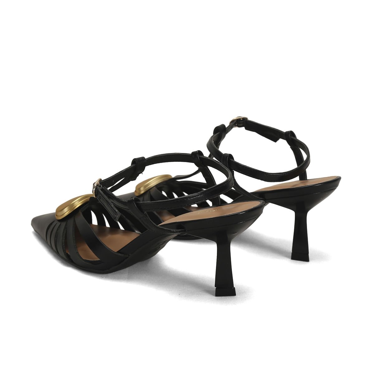 Scarpin Napa Preto Fosco Salto 8cm Preto 3