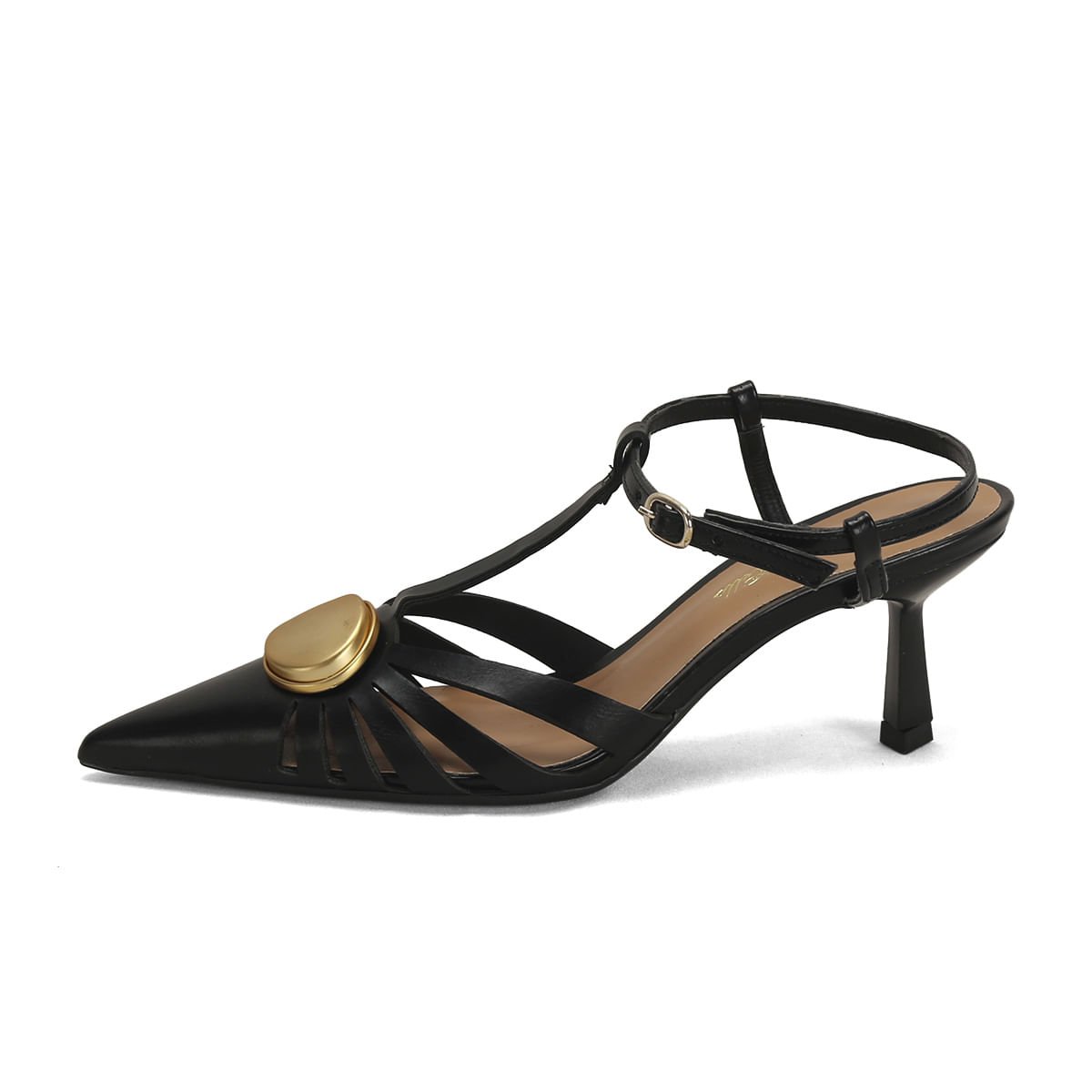 Scarpin Napa Preto Fosco Salto 8cm Preto 4