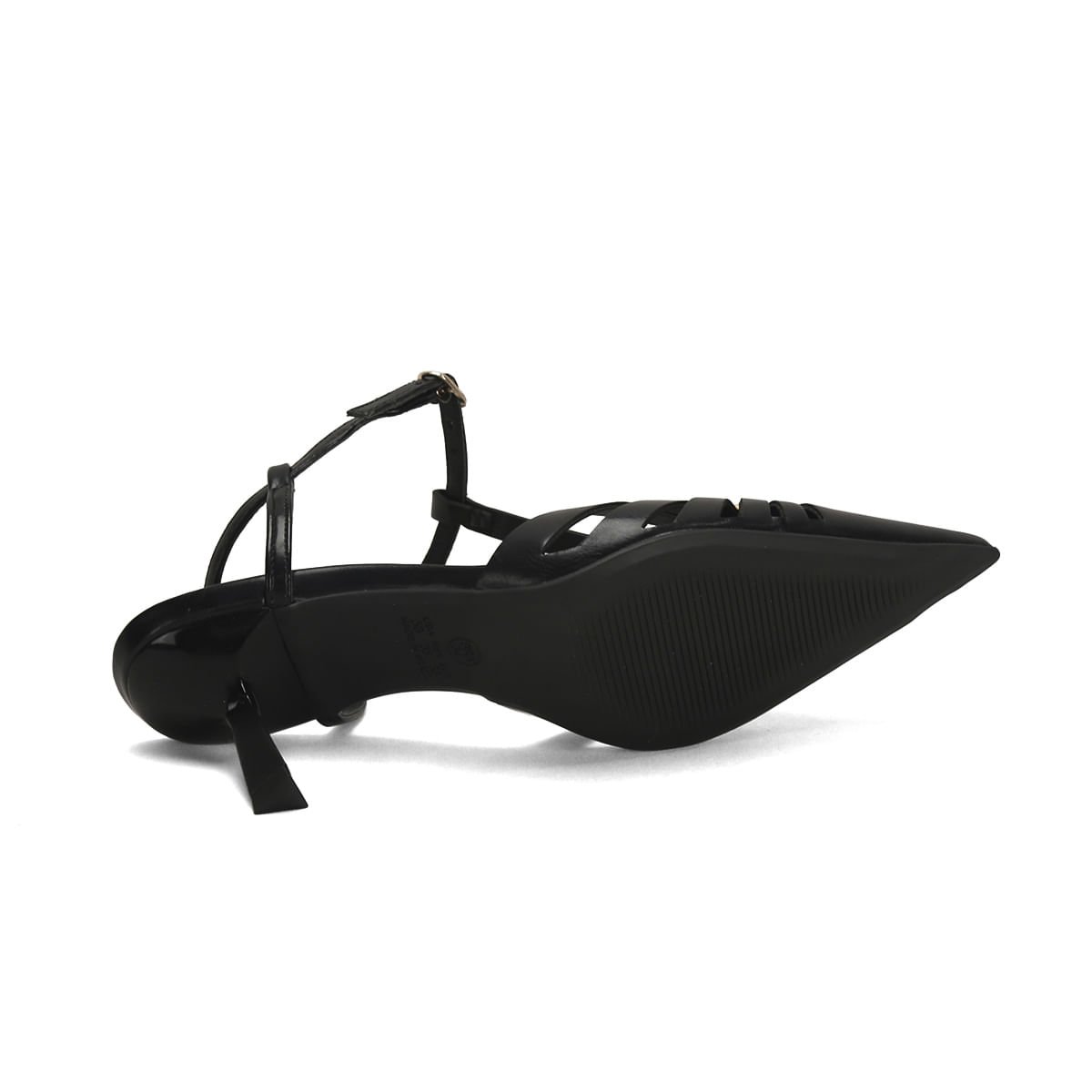 Scarpin Napa Preto Fosco Salto 8cm Preto 5