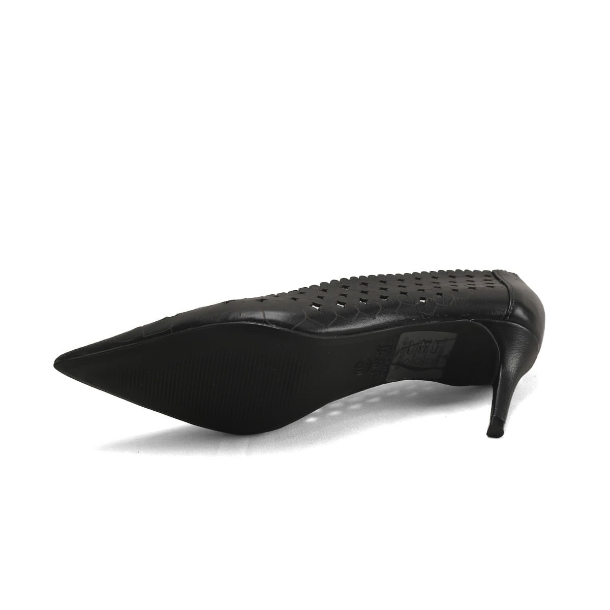 Scarpin de Couro com Detalhes Vazados Laser Ana Mello Preto 5