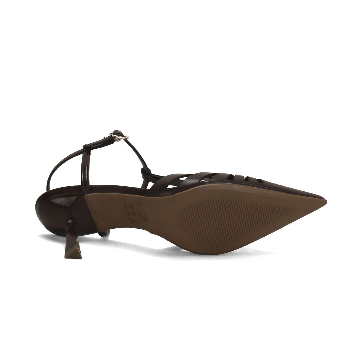 Scarpin Napa Café Metal Fosco Salto 8cm Café 5