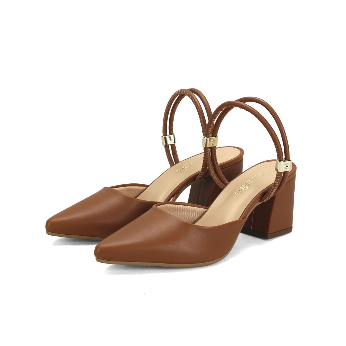 Scarpin calce fácil napa caramelo Marrom 2