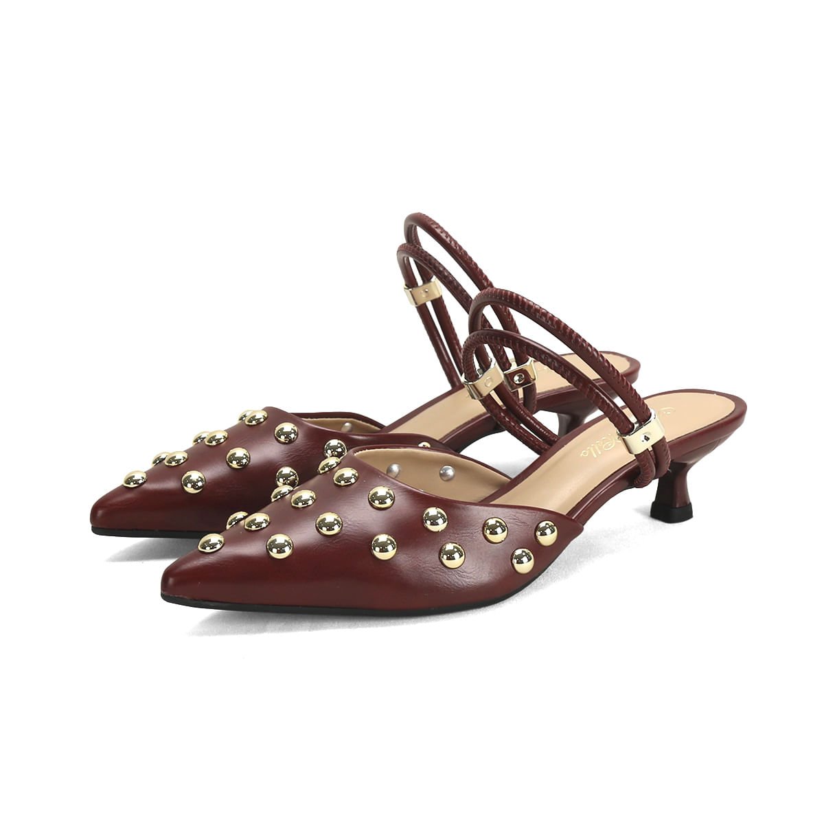 Slingback Feminino Bico Fino Calce Fácil Ana Mello Marrom 2