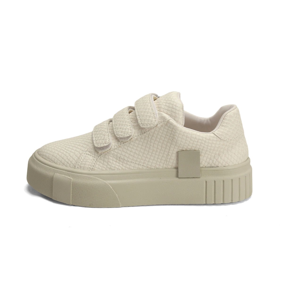 Tênis Velcro Escamas Ana Mello Napa Conforto Bege 4