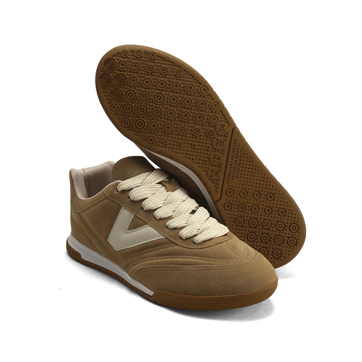 Tênis Feminino Casual Ana Mello Napa/Camurça 5cm Marrom 2