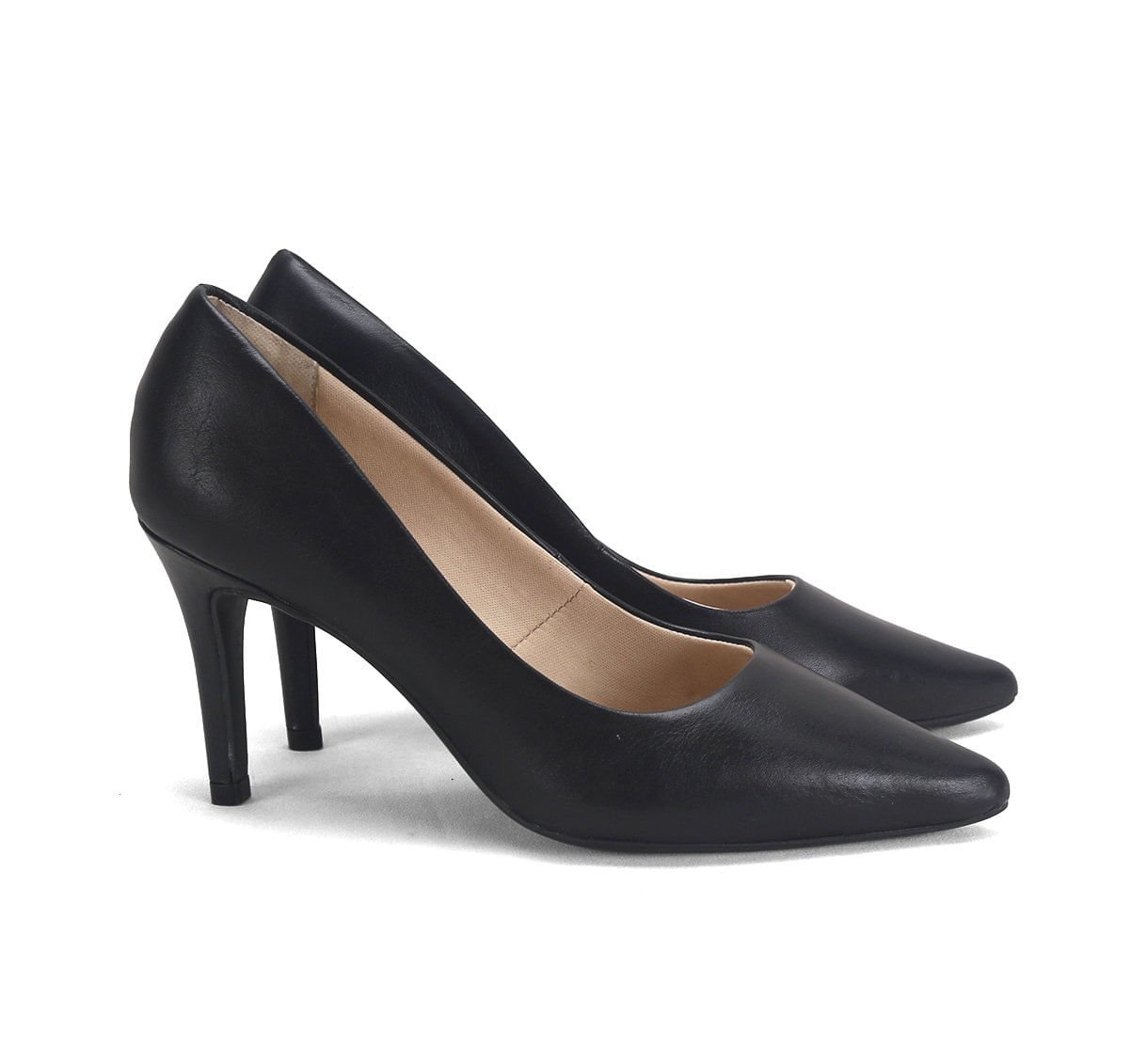 Scarpin de Couro com Salto Alto Fino Luxo Ana Mello