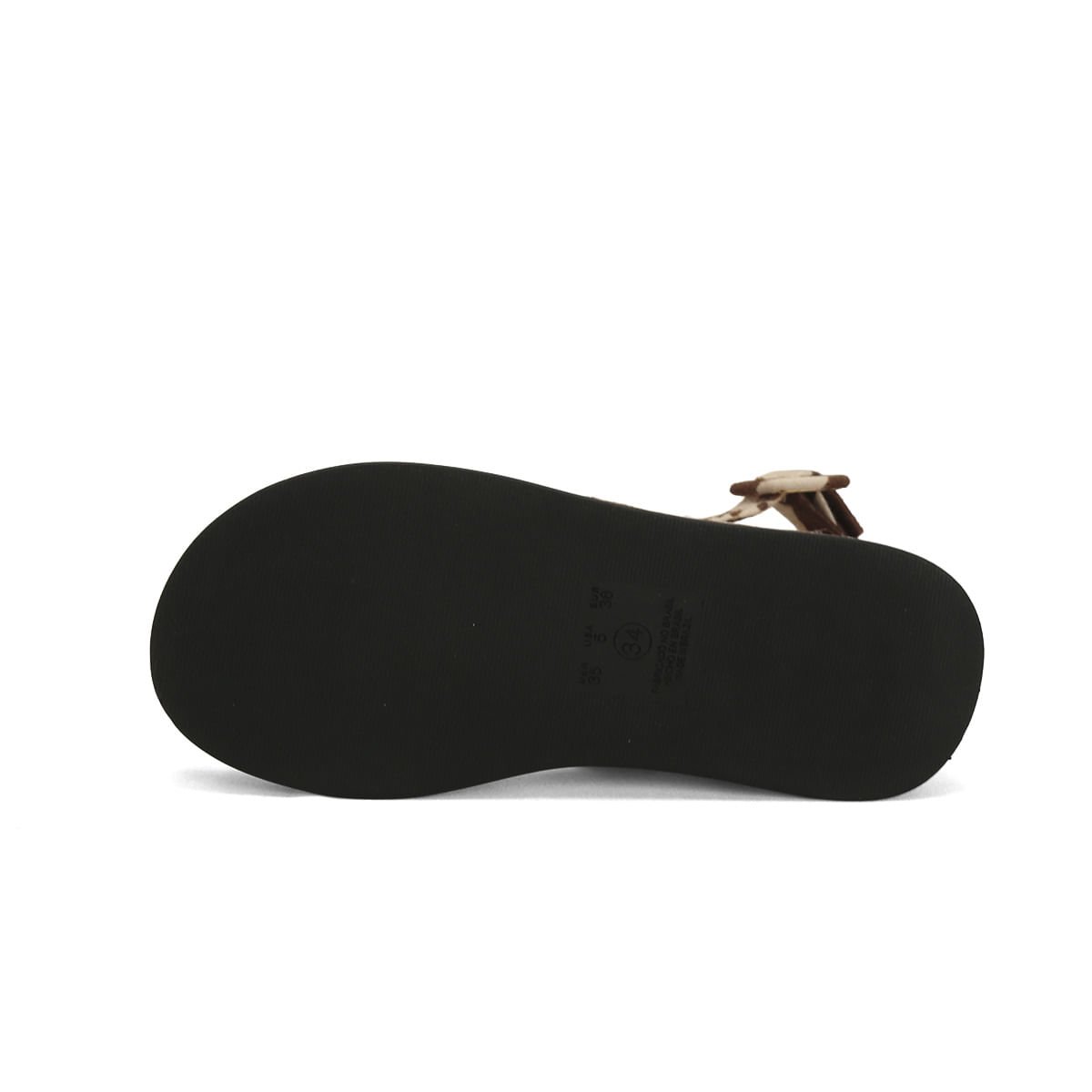 Flatform animal print com duas tiras Marrom 5