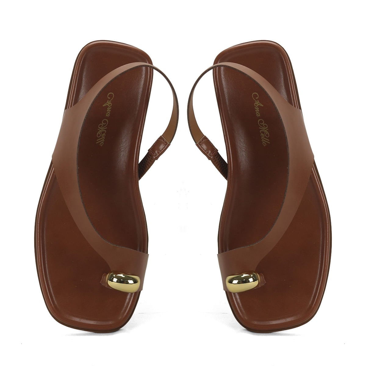 Papete dedinho dourado caramelo Marrom 2