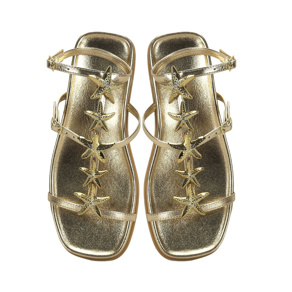 Papete estrelas do mar ouro light Dourado 2