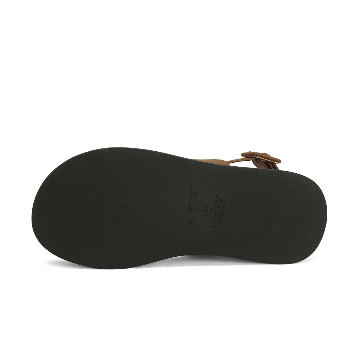 Flatform caramelo com duas tiras Marrom 5