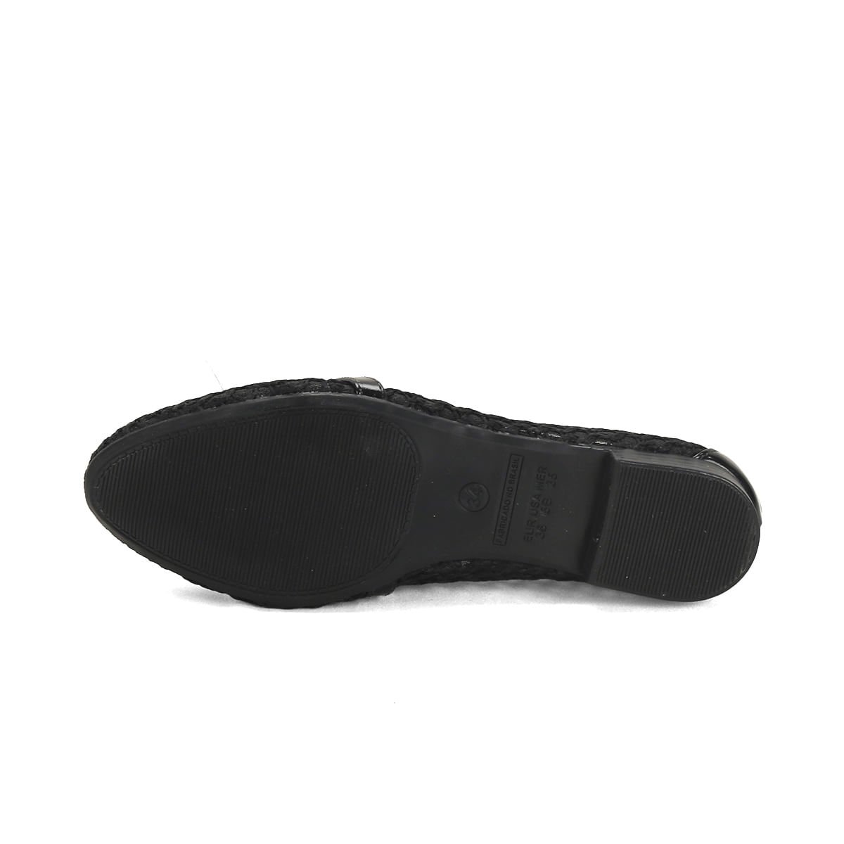 Mocassim tramado preto com detalhe dourado Preto 5