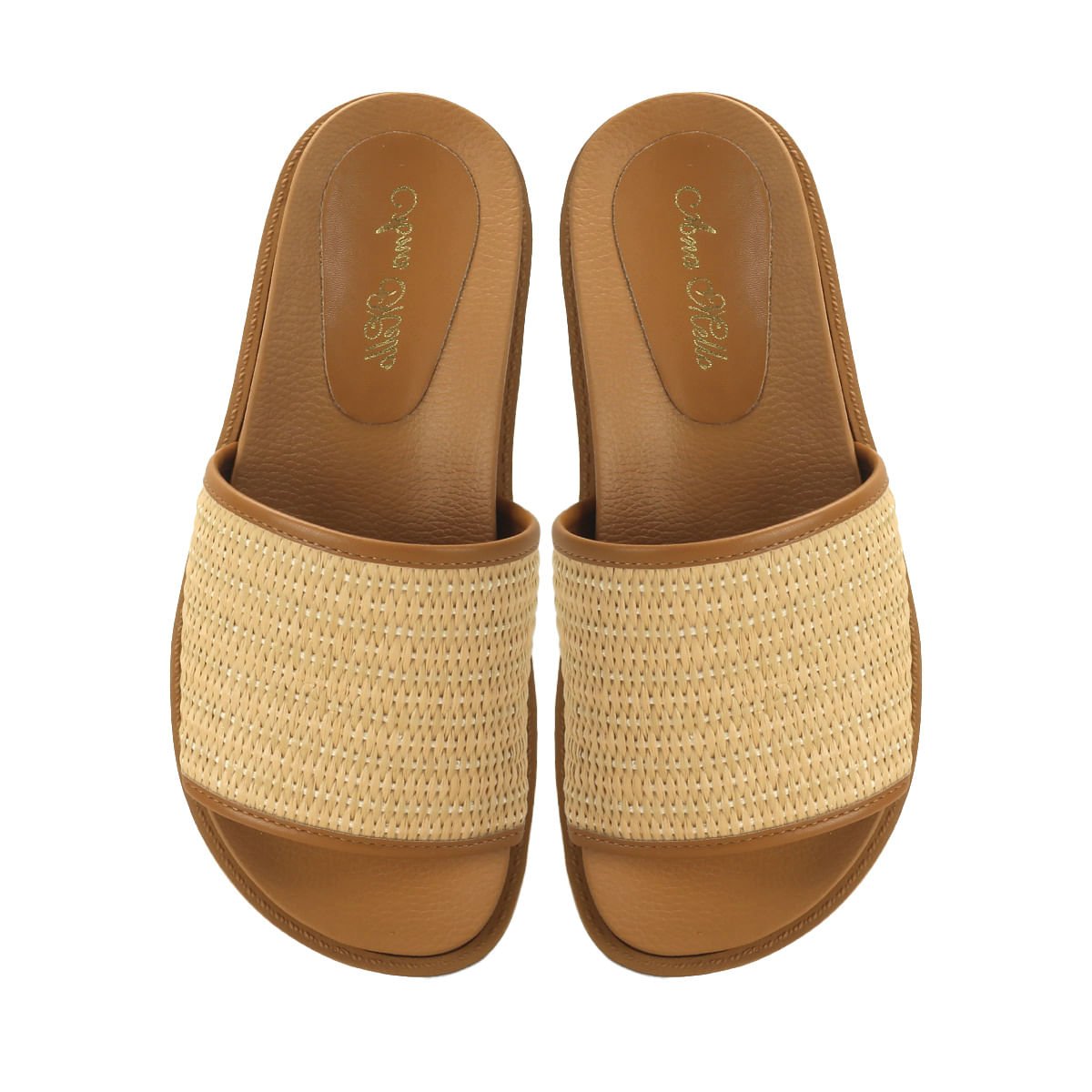 Papete slide palha com caramelo Marrom 2