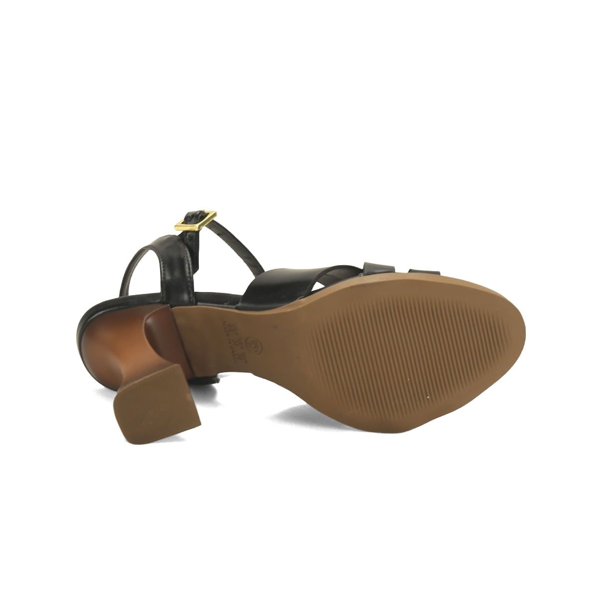 Sandália Preta Entrelassada Salto Taça 9cm Napa Preto 5