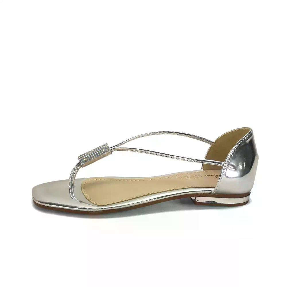 Rasteira Metalizada Espelhada Ana Mello Prata 3