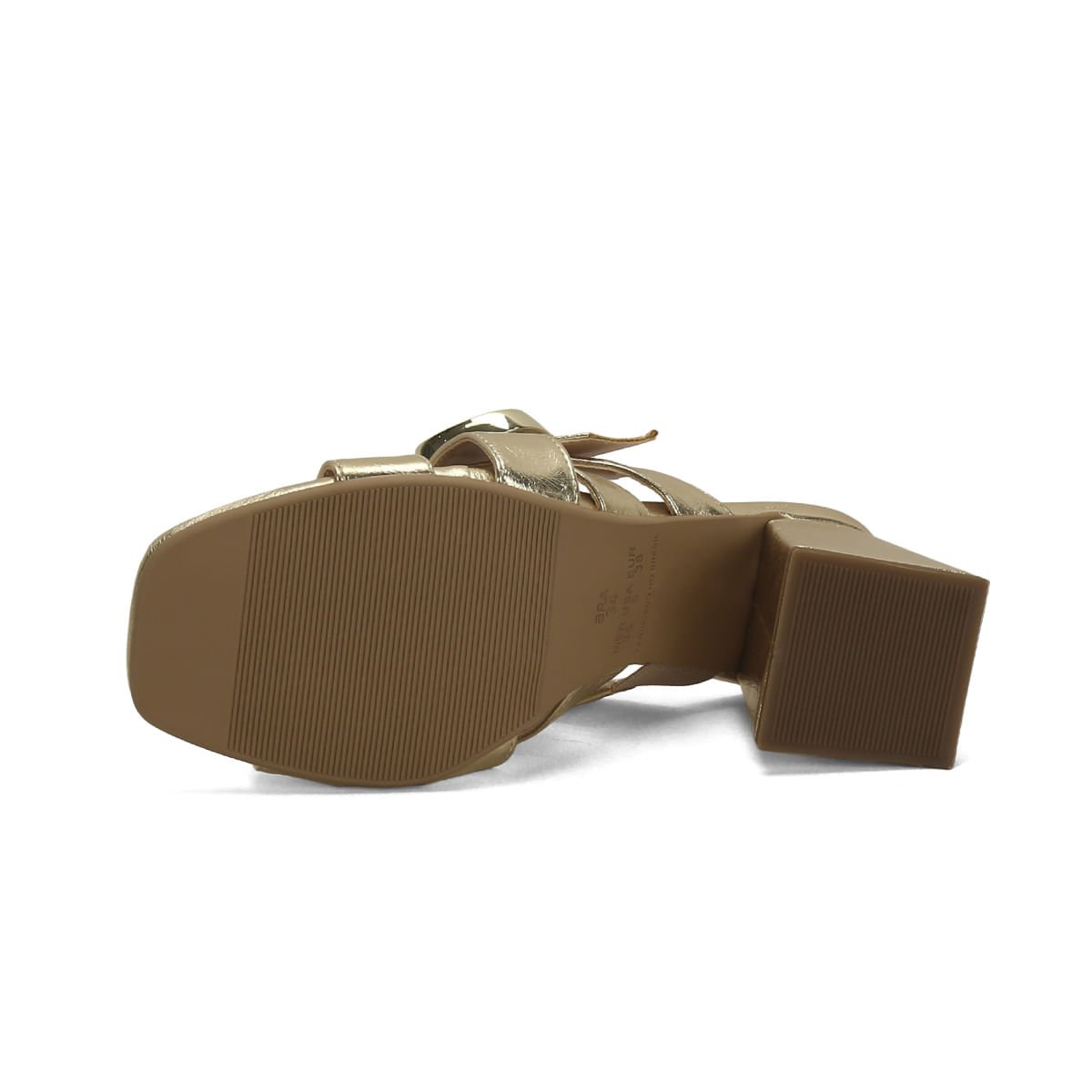 Tamanco entrelaçado metalizado ouro light Dourado 5