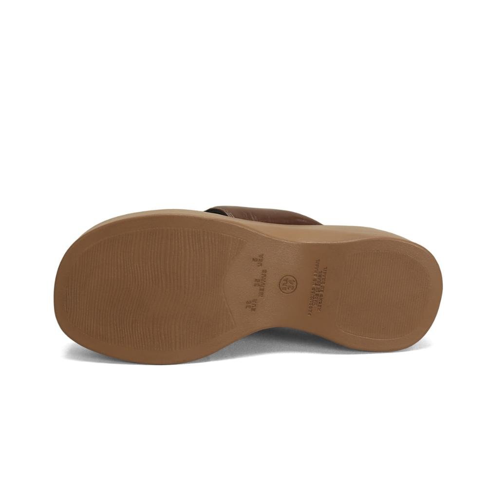 Anabela Napa Confort 8cm Feminina Marrom 5