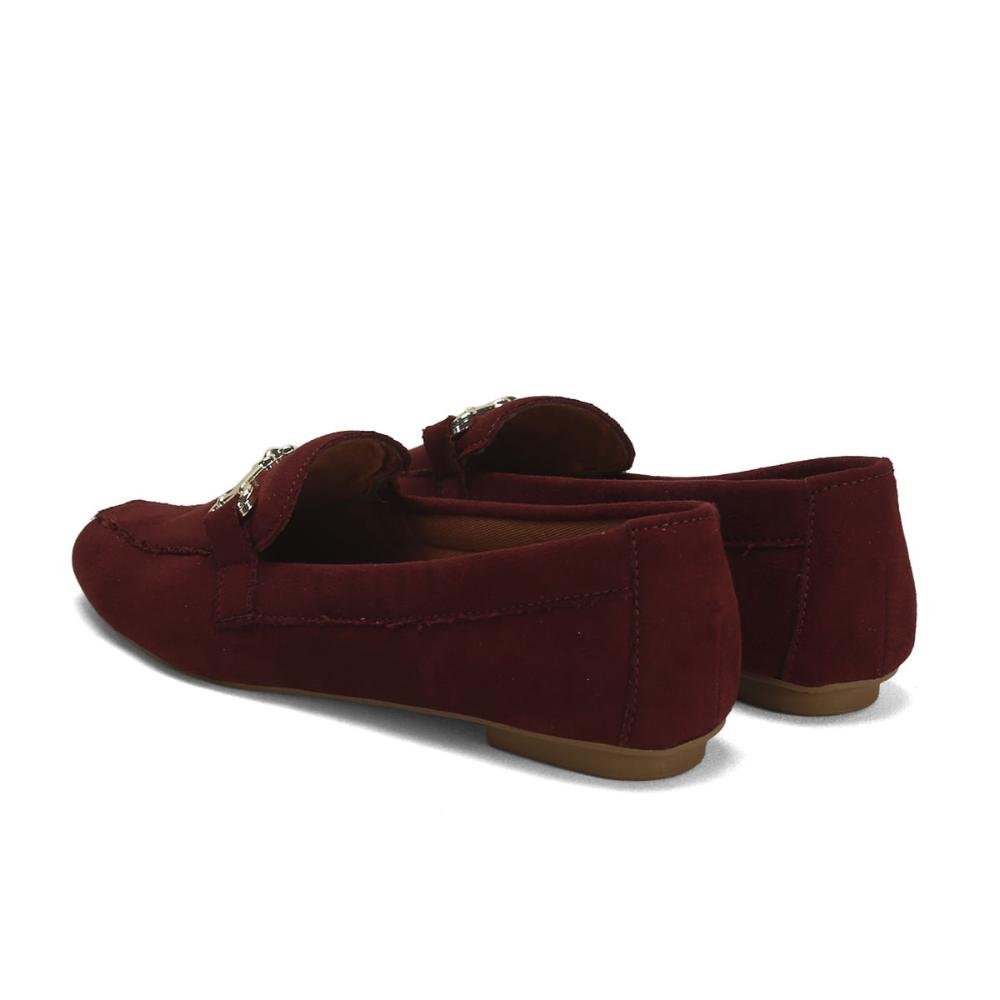 Mocassim clássico suede marsala com fivela ouro light  Marsala 3