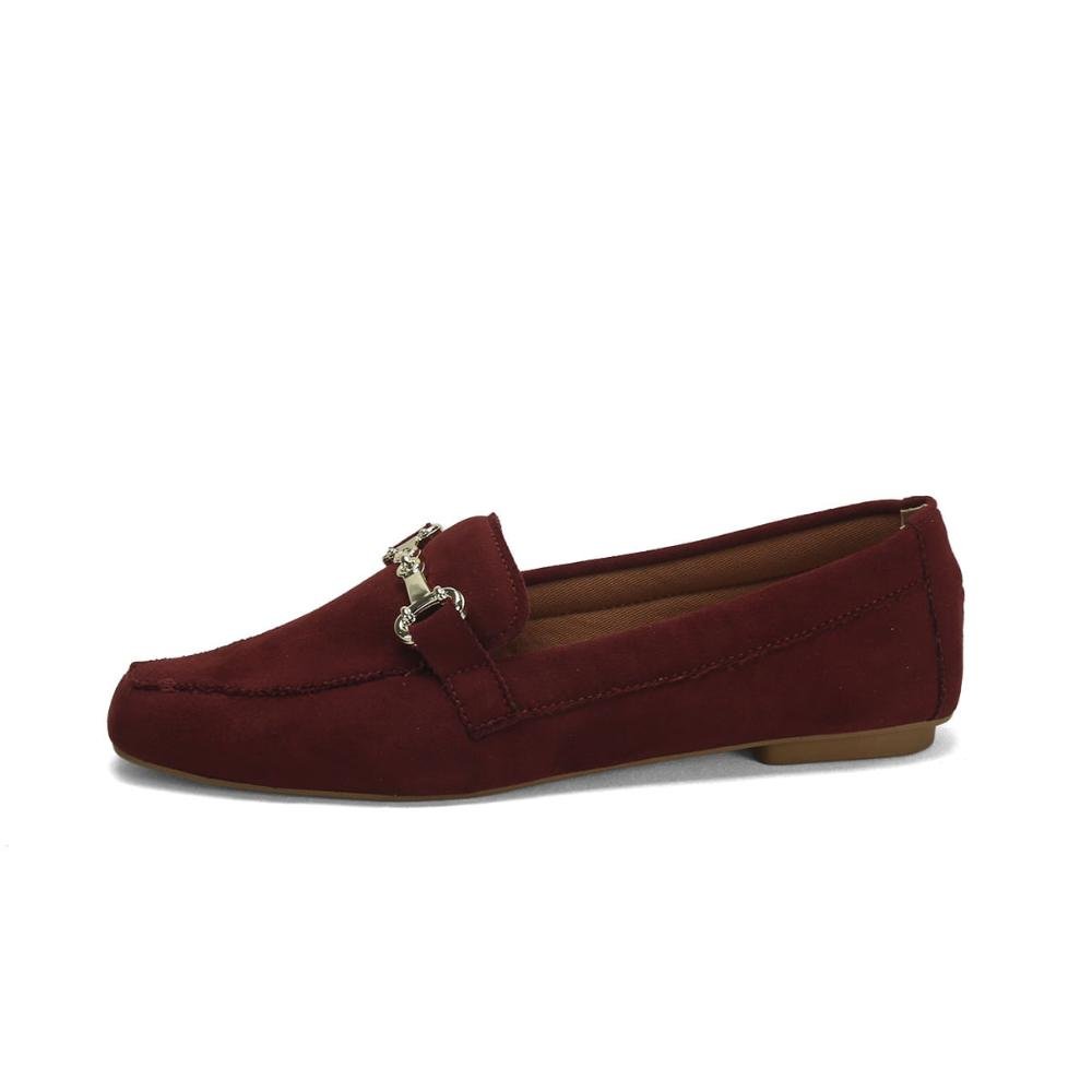Mocassim clássico suede marsala com fivela ouro light  Marsala 4