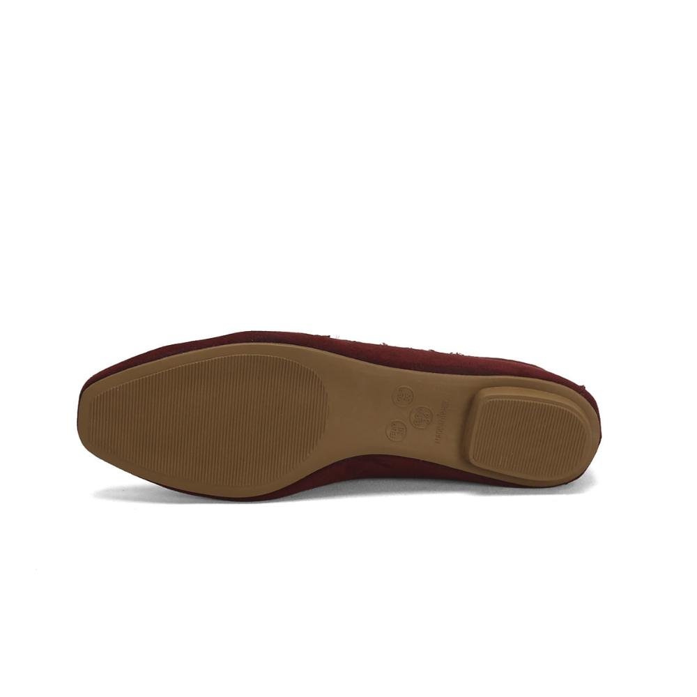 Mocassim clássico suede marsala com fivela ouro light  Marsala 5