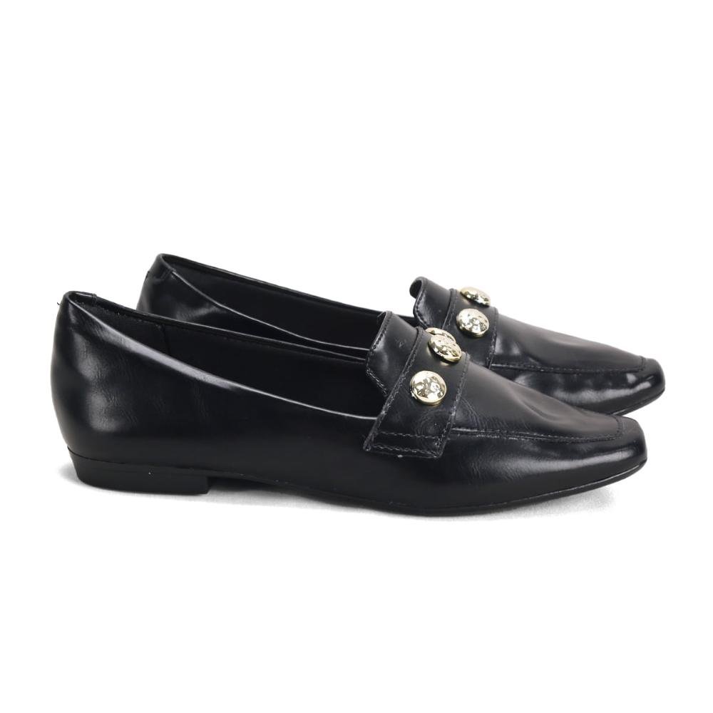 Mocassim de Napa com Aplicação de Esferas Ana Mello