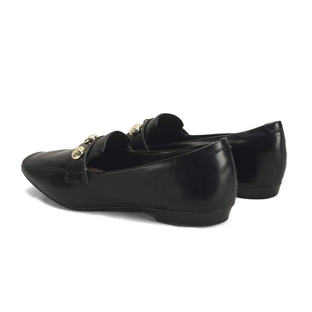 Mocassim de Napa com Aplicação de Esferas Ana Mello Preto 3