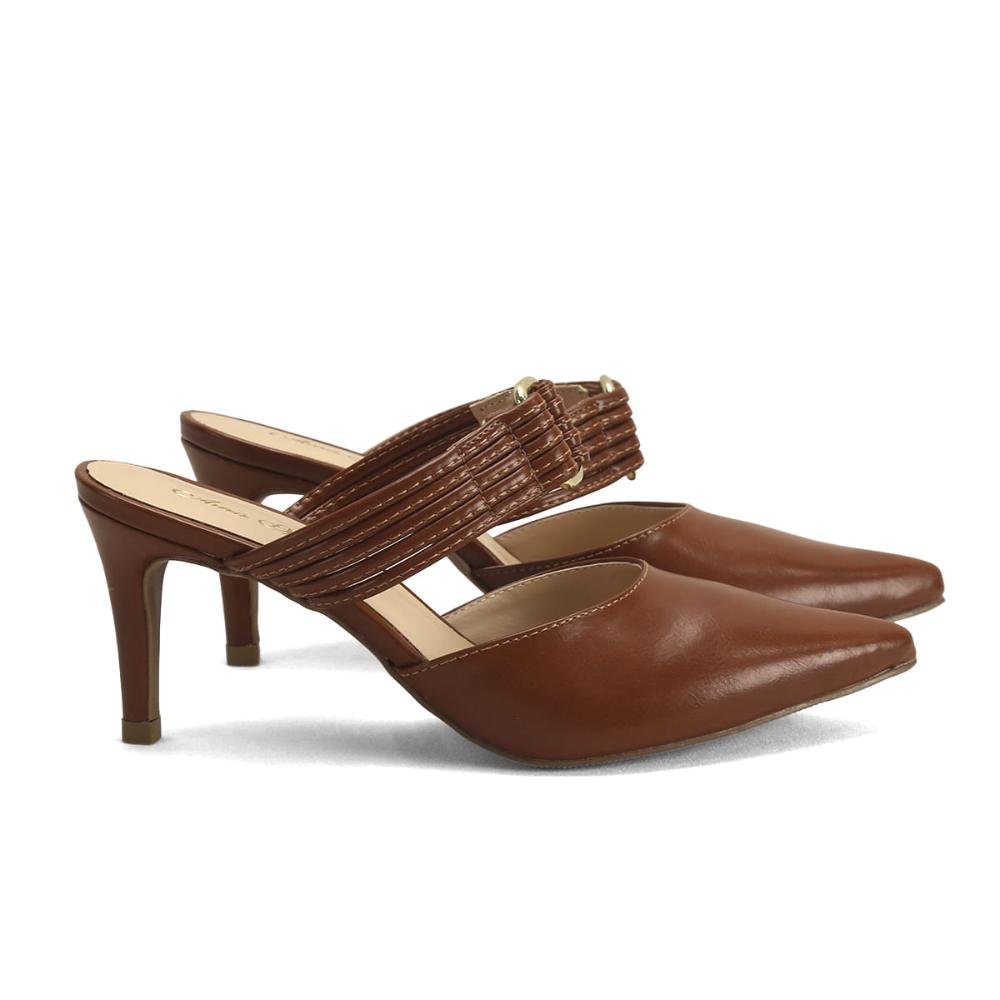 Mule de Napa Feminino Bico Fino Casual Chic Ana Mello