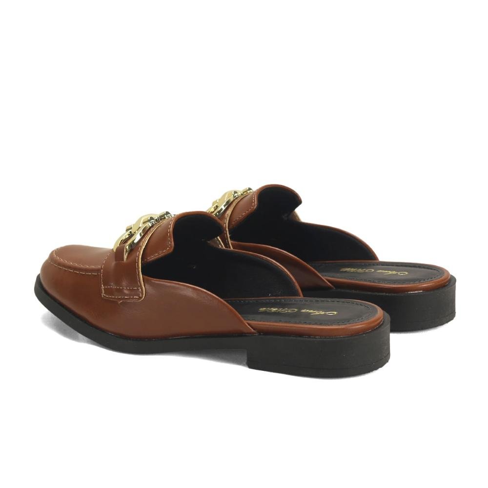 Mule Flatform Feminino com Solado Tratorado Ana Mello Marrom 3
