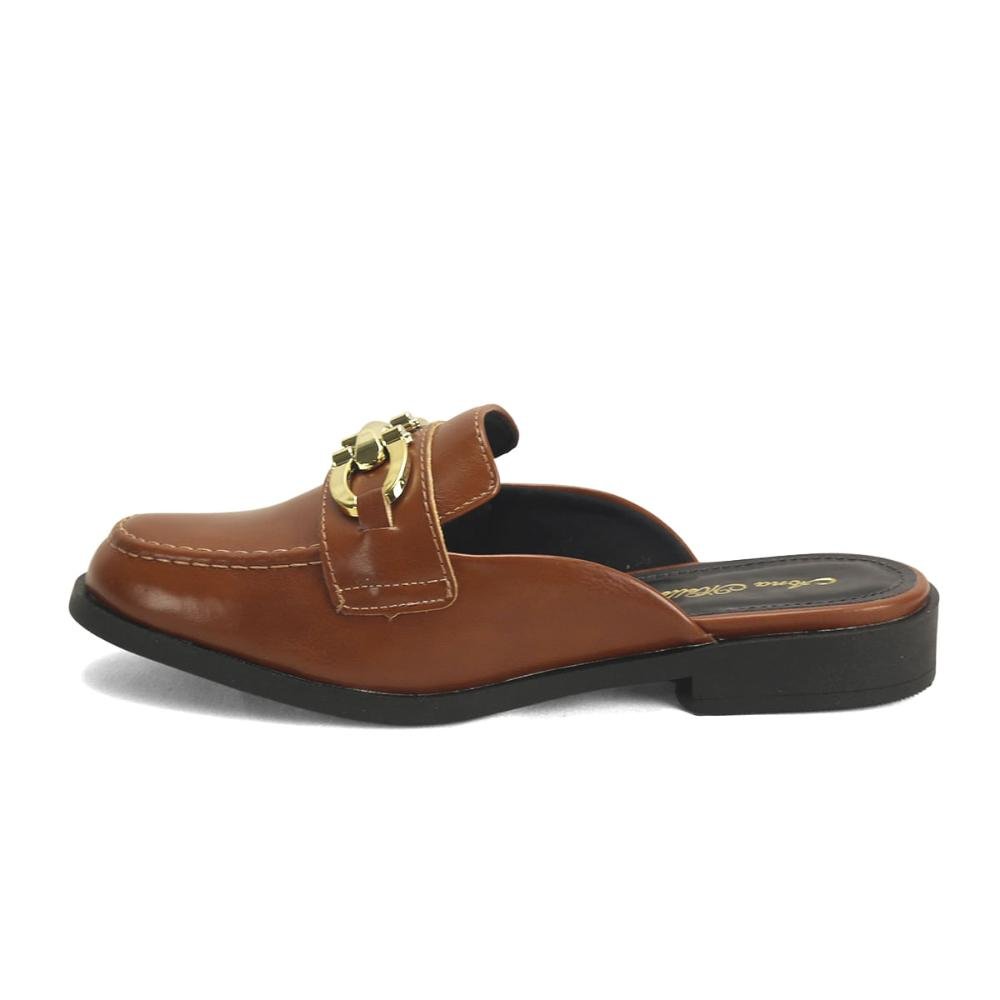 Mule Flatform Feminino com Solado Tratorado Ana Mello Marrom 4