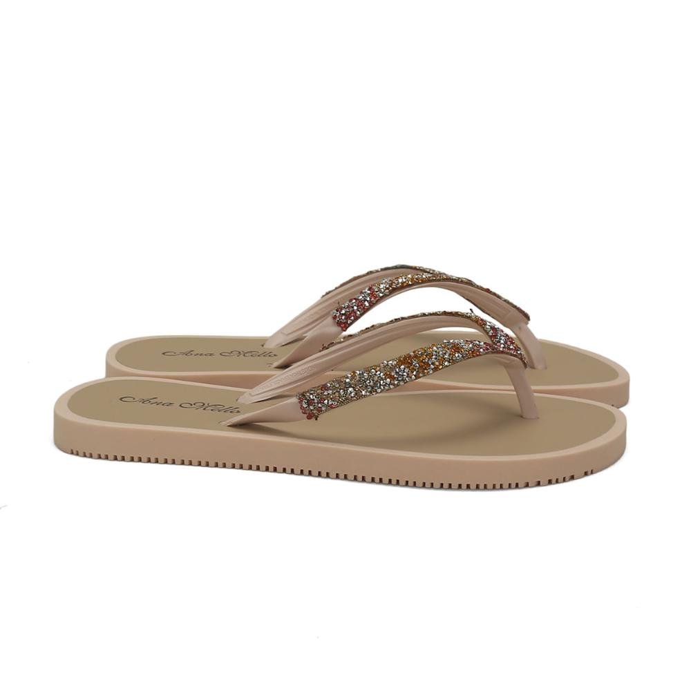 Chinelo de borracha nude Bege 3