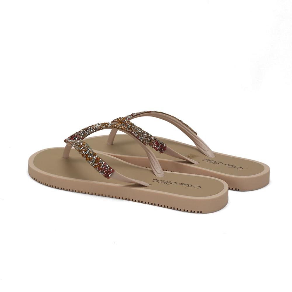 Chinelo de borracha nude Bege 4