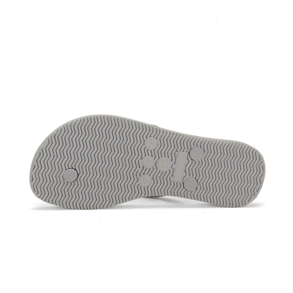 Chinelo de borracha com strass e no branco Branco 5