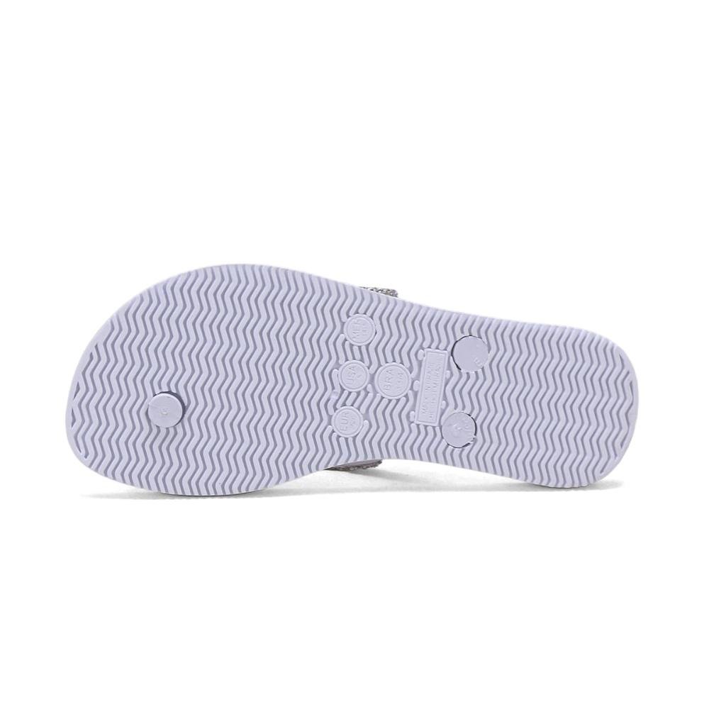 Chinelo de borracha branco com cristal Branco 5