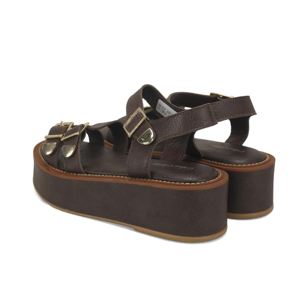 Flatform com vira e costura café Marrom 3