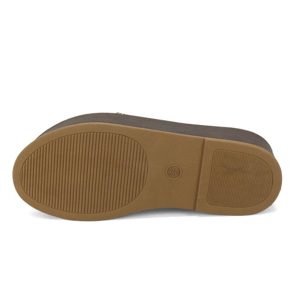 Flatform com vira e costura café Marrom 5