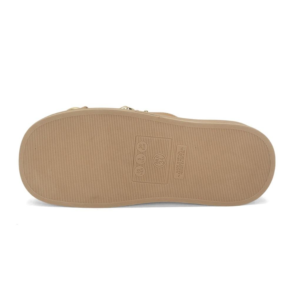 Flatform em x com pedrarias caramelo Marrom 5