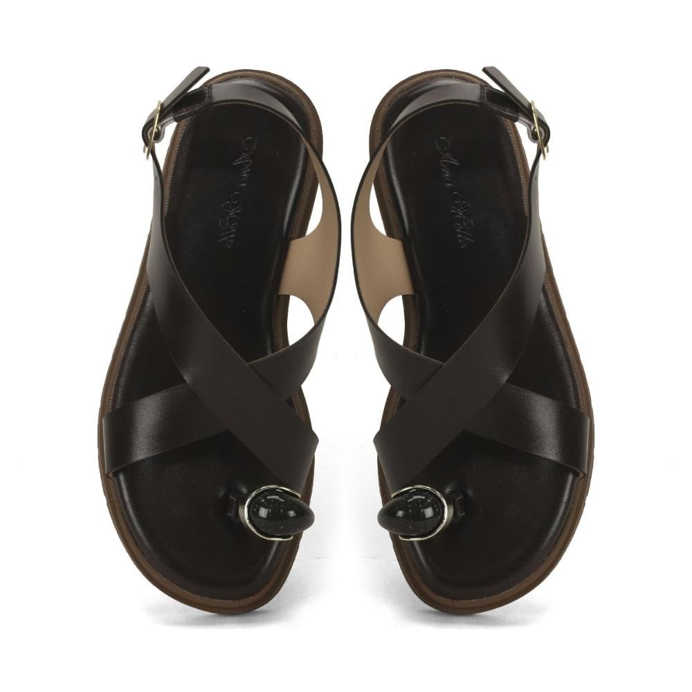 Flatform confort com pedra café Marrom 2