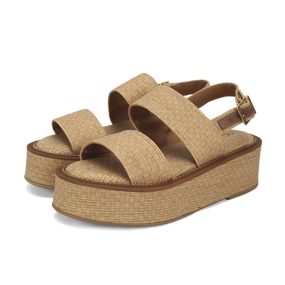 Flatform palha natural Bege 2
