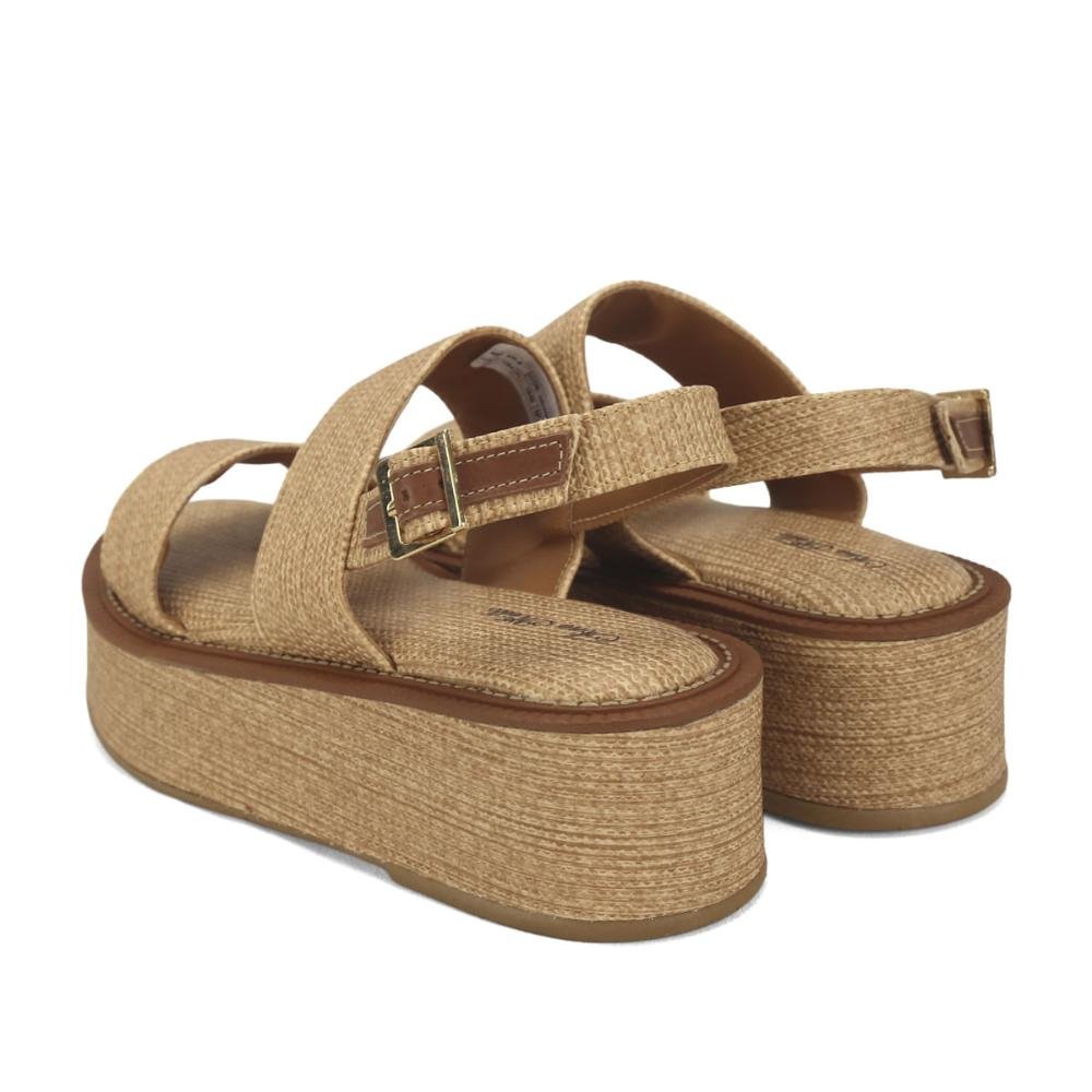 Flatform palha natural Bege 3