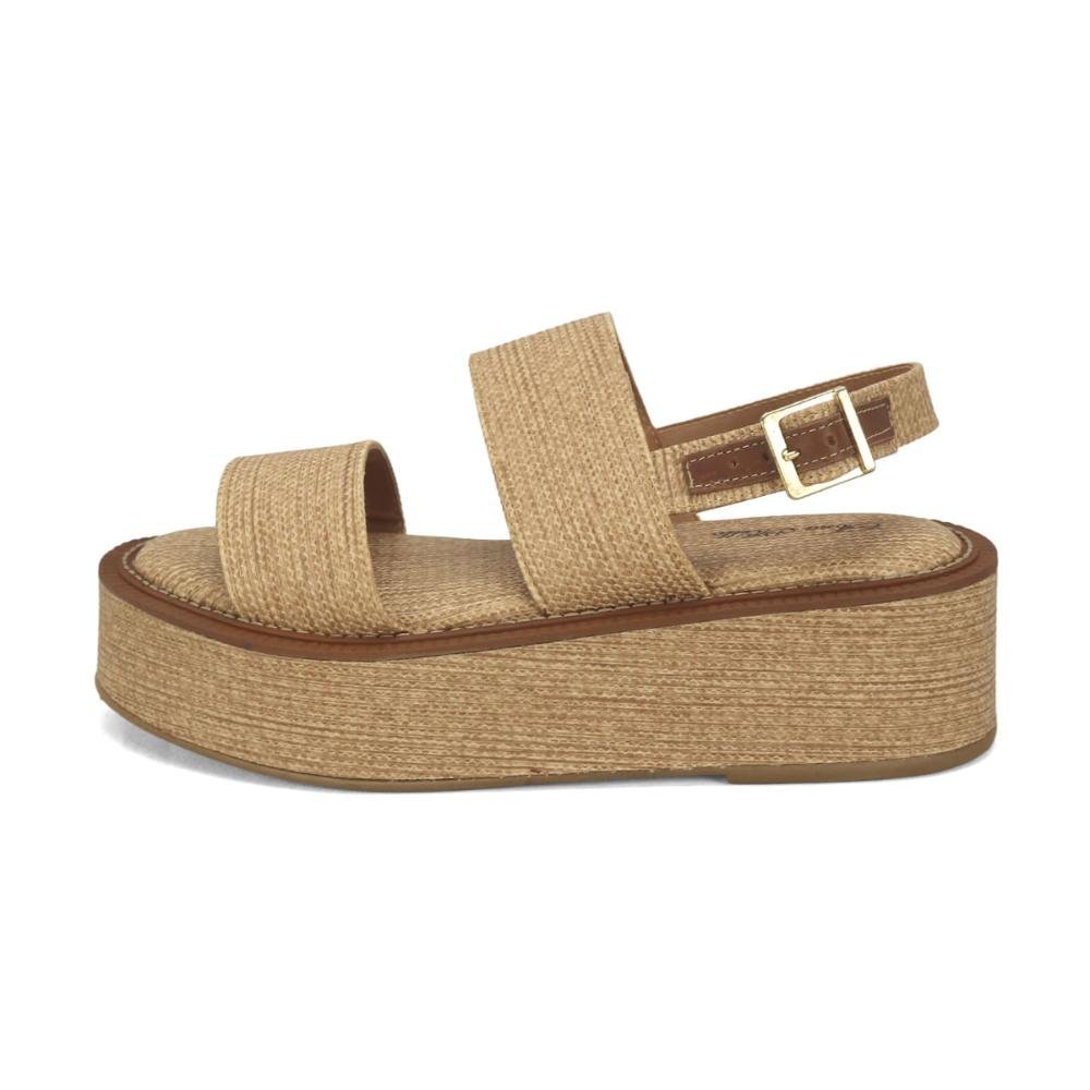 Flatform palha natural Bege 4
