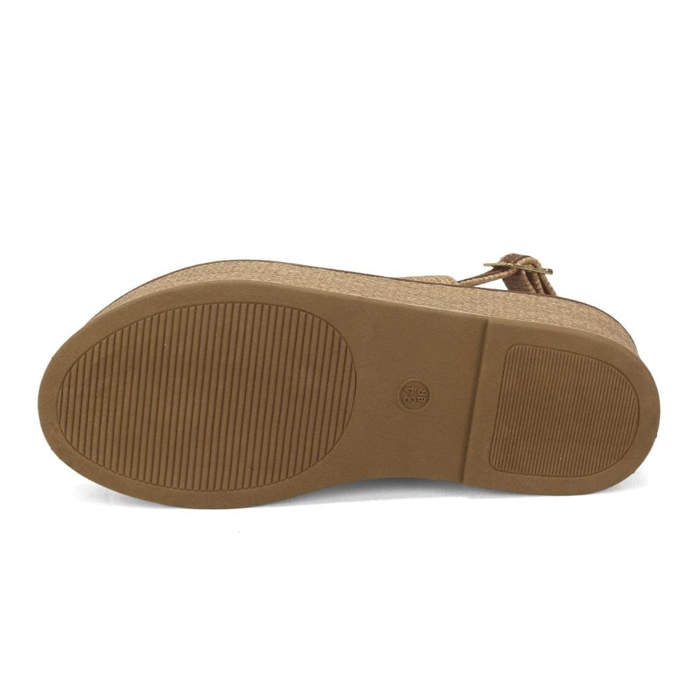 Flatform palha natural Bege 5